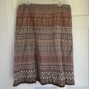 Liz Claiborne, 14P, beige patterned skirt